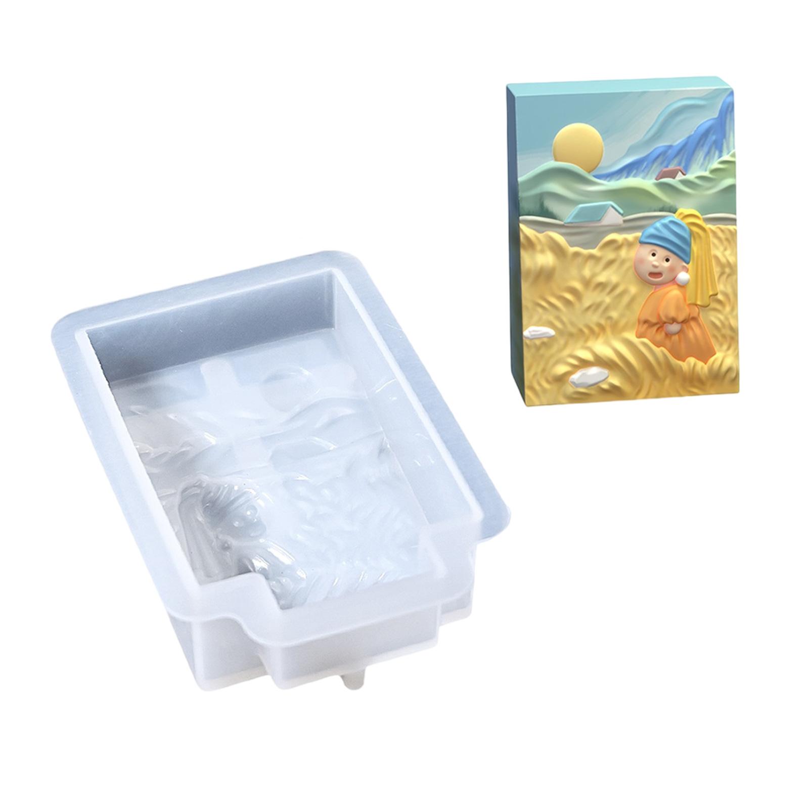 

Silicone Candle Making Mold with Detachable Art Easel Artistic Hand-Making Moulds Perfect for Car Home Decoration Craft 5