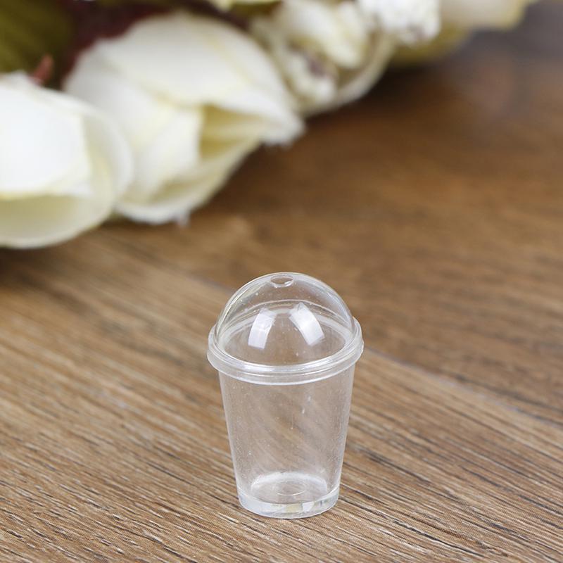2Pcs 1:12 Dollhouse Miniature Accessories Mini Resin Milk Tea Cup