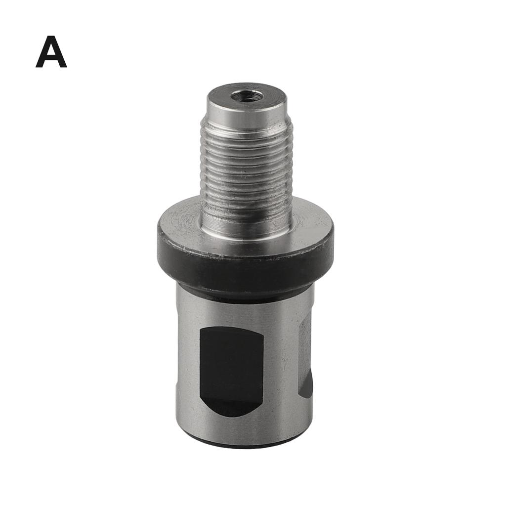 49mm 1.93 In Magnetic Drill Adapter Silver Color Steel Material Right Angle Shank 1 2-20UNF Connection Port Black Color