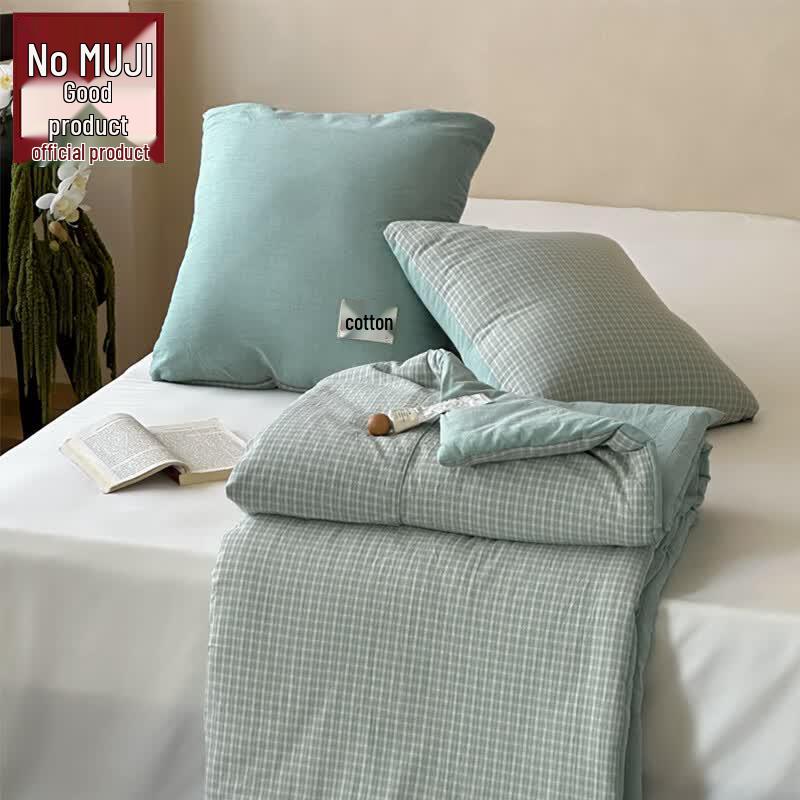 

MUJI All-Cotton Yarn-Dyed Pillow Quilt