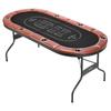 1828.8 Mm Folding Poker Table Foldable 8 Player Casino Texas Holdem Table