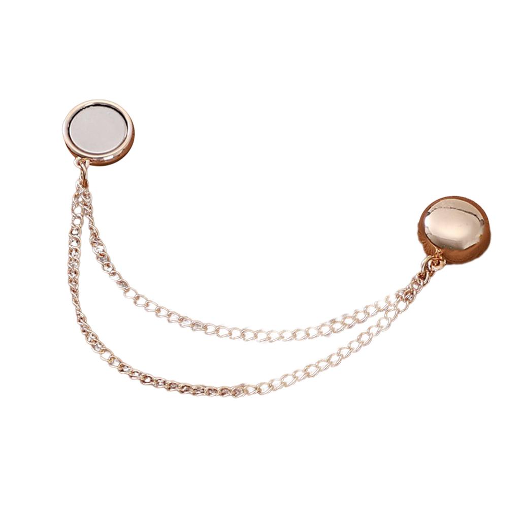 Magnetic Buckle Fashion Jewelry for Women Sweater Shawl Clips Long Chain Scarf Collar Pin for Women Girl Clothing Dress