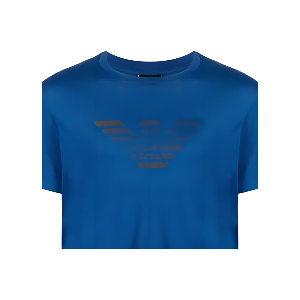 Emporio Armani Ss21 Logo Print Crew Neck Short Sleeve T-Shirt Men Tops Blue 3K1TE6-1JSHZ-0921