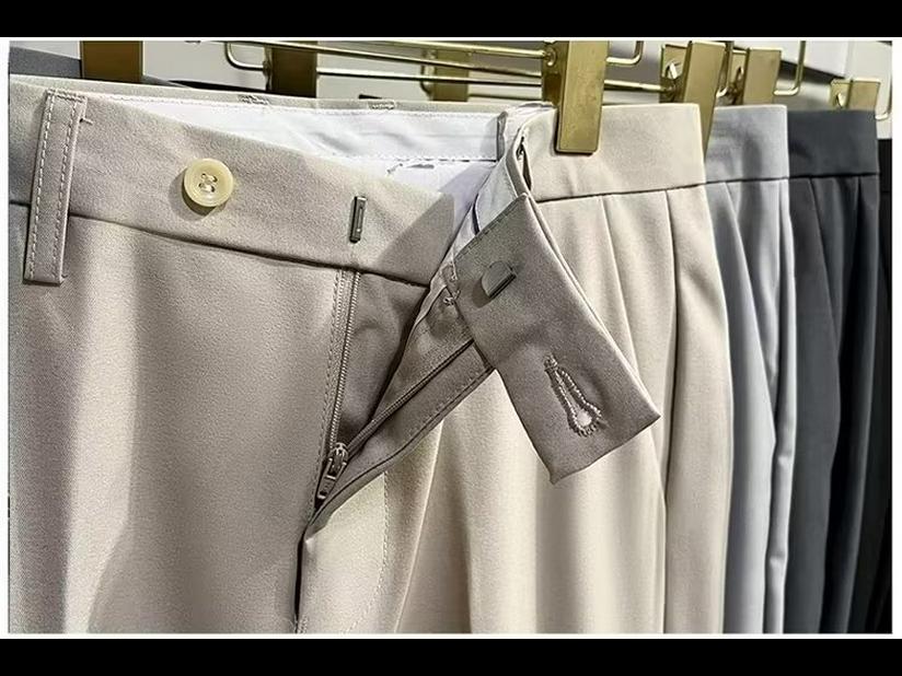 Men's Korean Style Autumn Loose Suit Trousers - Casual, Trendy, Straight-Fit Hong Kong Style Long Pants