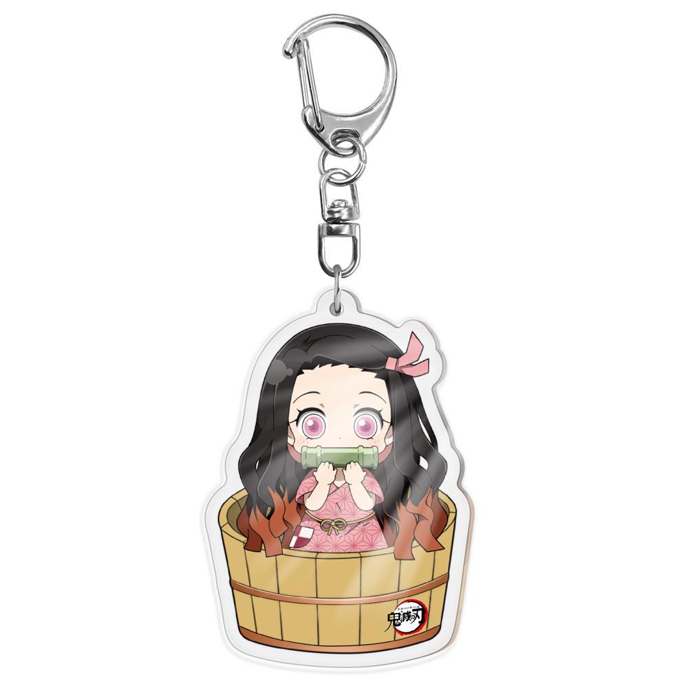 Demon Slayer Kimetsu No Yaiba Infinity Castle Acrylic Keychain Accessories Bag Charm Tokitou Muichirou Action Model Figure Playthings