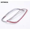 For Hyundai Santa Fe 2010 2011 2012 Chrome Rear Fog Light Lamp Cover Trim Foglamp Protector Foglight Frame Exterior Accessories