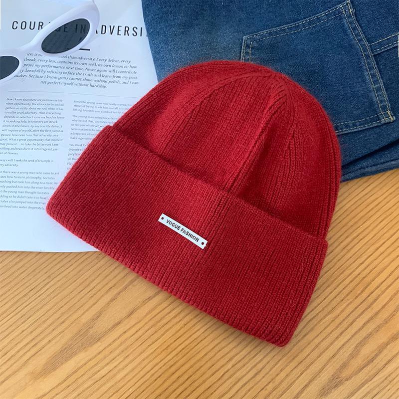 Wool Knitted Headgear Autumn and Winter New Thickened Warm Loose Ear Protection Small Wool Hat