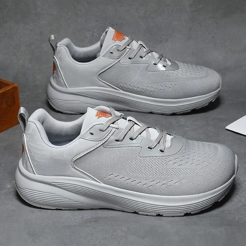 

Men s Sneakers Breathable Running Shoes Lightweight Walking Shoes for Men Non Slip Gym Training White Sports Shoes Men 36 серый