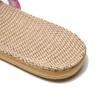 Übergröße Damen Hausschuhe Flache Sandalen Leinen Leicht Lässige Sommer Hausschuhe Damen für Zuhause Hausschuh