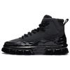 Li Ning CF Tracing Lingjun Cow Leather Slip Resistant Abrasion Resistant High Top Skateboard Shoes Unisex Black AGCR488-2