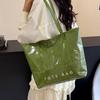 Solid Color Transparent Jelly Bag Multi Function Letter Prints Handbags Cute Armpit Bags  Summer