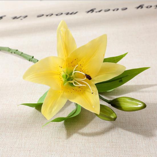 9 Pcs Artificial Lily Flowers for Easter Realistic White Fake Tiger Lilies