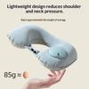 Flocking Inflatable Portable Neck Pillow That Can Be Stored And Self Filled Suitable For Outdoor Travel Business Trips Camping