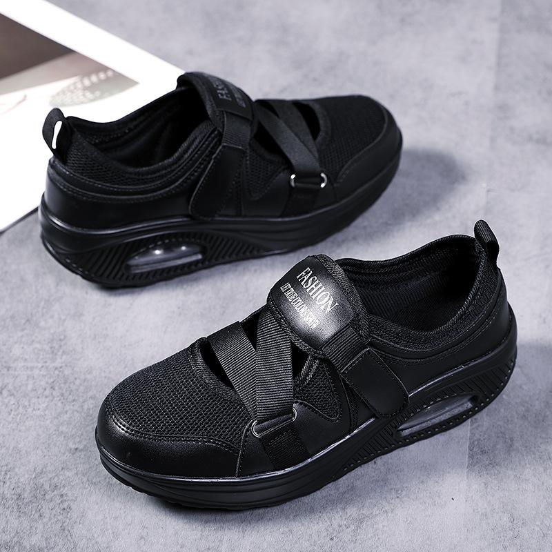 Summer Thick Sole Elevated Fashion Casual Sneakers 2024 New Versatile Comfortable Soft Sole Anti Slip Durable Women Single Shoes