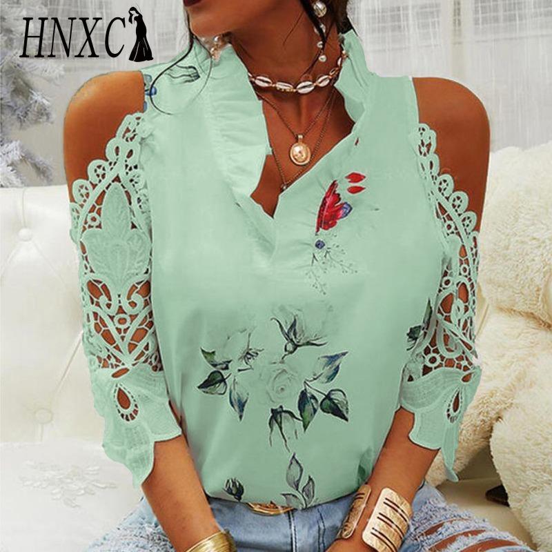 HNXC Women's Fashion Casual V Neck Blouses & Shirts