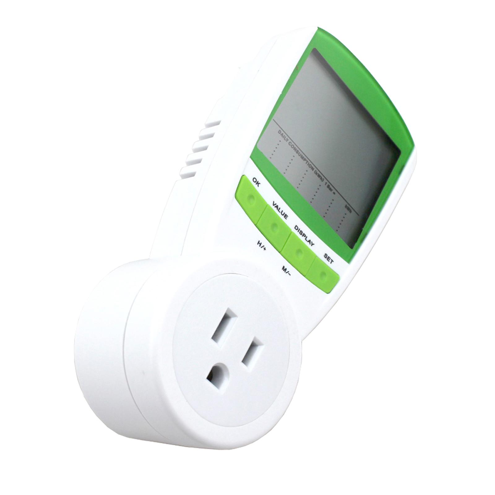 

Ваттметр Вимірювач потужності Вилка Споживання електроенергії Монітори Монітори енергії РК-цифровий дисплей Лічильник кіловат Розетка US