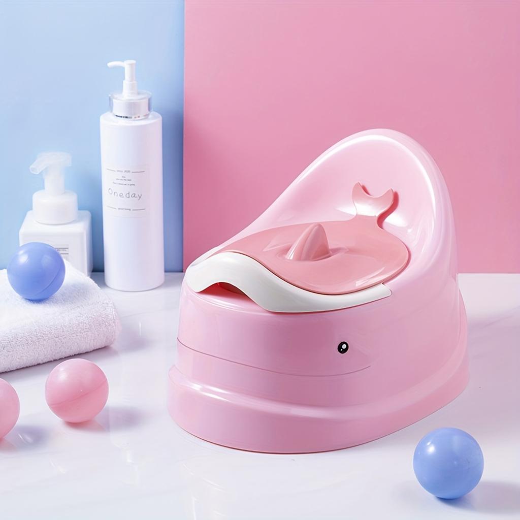 [Whale Potty] Large Plastic Whale-Themed Potty Chair for Kids | Reusable Training Toilet, Autonomous Bowel Control, Mixed Color, for Boys & Girls