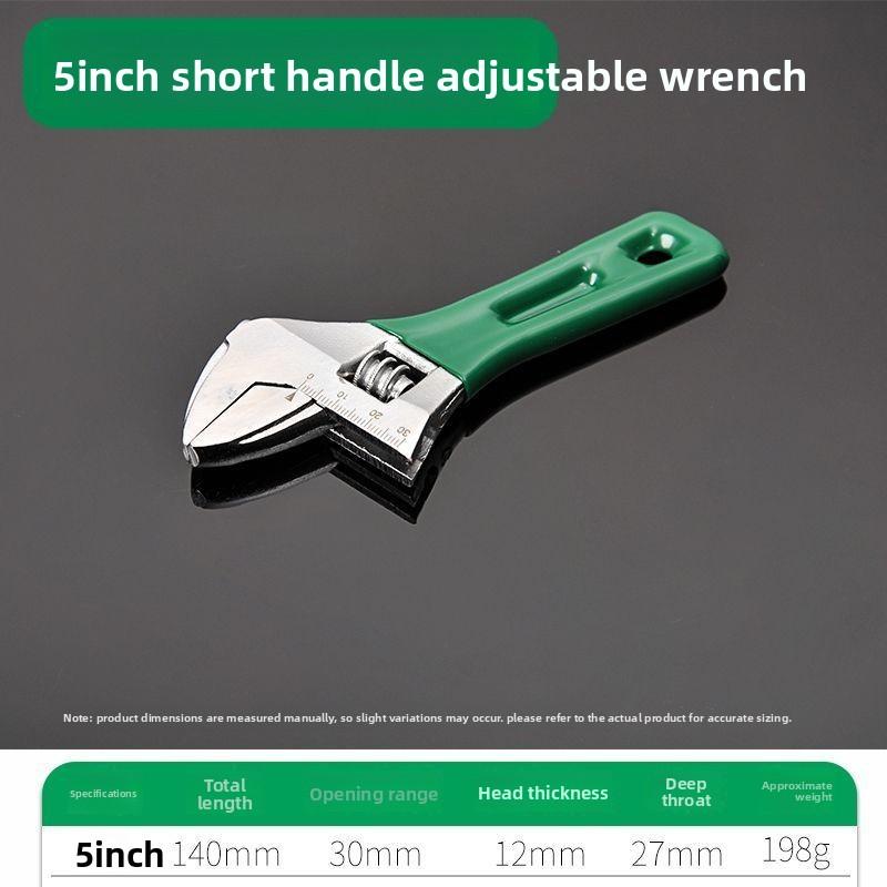 

Mini Adjustable Wrench Multifunctional Short Handle Small Wrench for Bathroom Large Opening Universal Tool