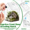 Clear Jumping Spider Enclosure Acrylic Tarantula Terrarium with Feeding Port and Ventilation Holes Small Reptile Feeding Box