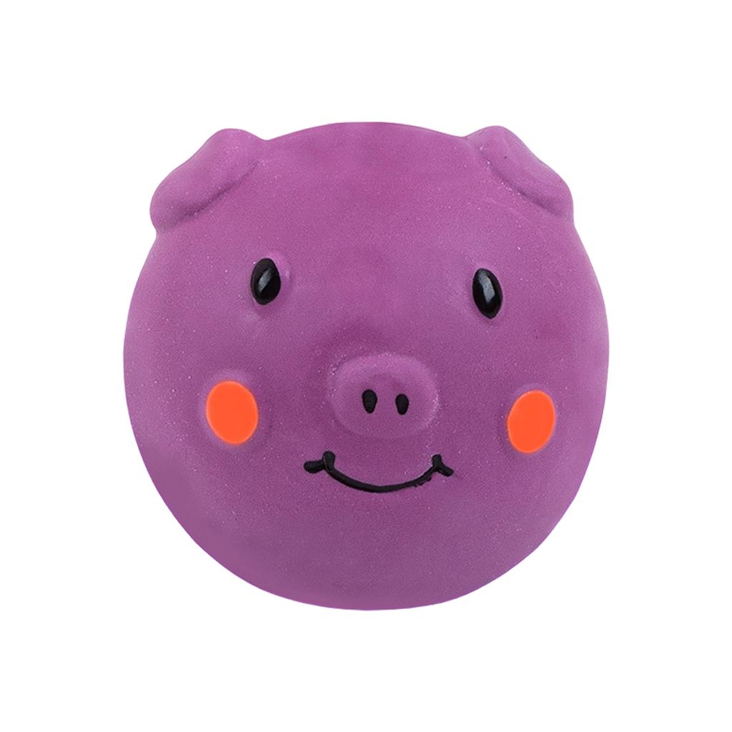 Durable Shaped Pet Toy Ball for Dogs and Cats Soft Squeaky Rubber Animal Design Interactive Play Ball