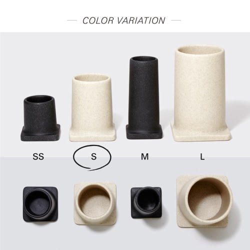 Ideaco Tool Stand, Small Item Storage, Sand White, Tsutsu S