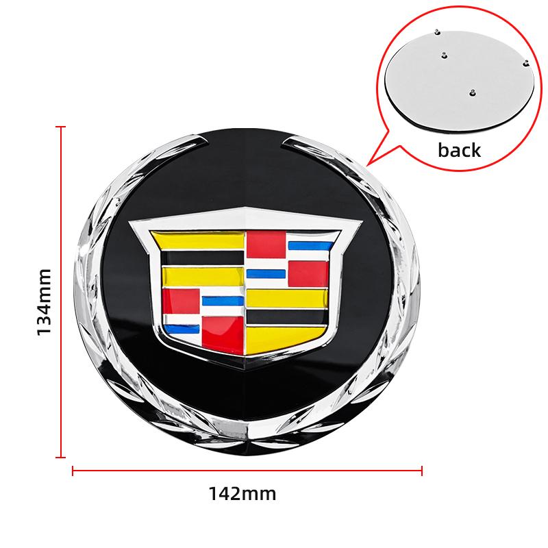 14.2CM Car Front Head Center Grille Emblem Badge Label Sticker for Cadillac Escalade 2007 2008 2009 2010 2011 2012 2013 2014