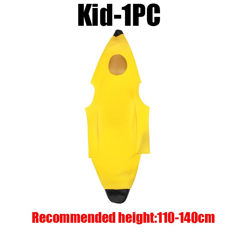 

Deluxe Adult Unisex Banana Costume for Halloween Dress up Party & Roleplay Cosplay Spandex Material Funny Ecoparty Outfit as show