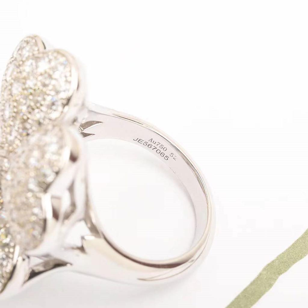 New 2024 High Quality Famous Brand Classic Party Jewelry Rings For Women 4 Hearts 4 Leaves Flowers Full Zircons Design Europe