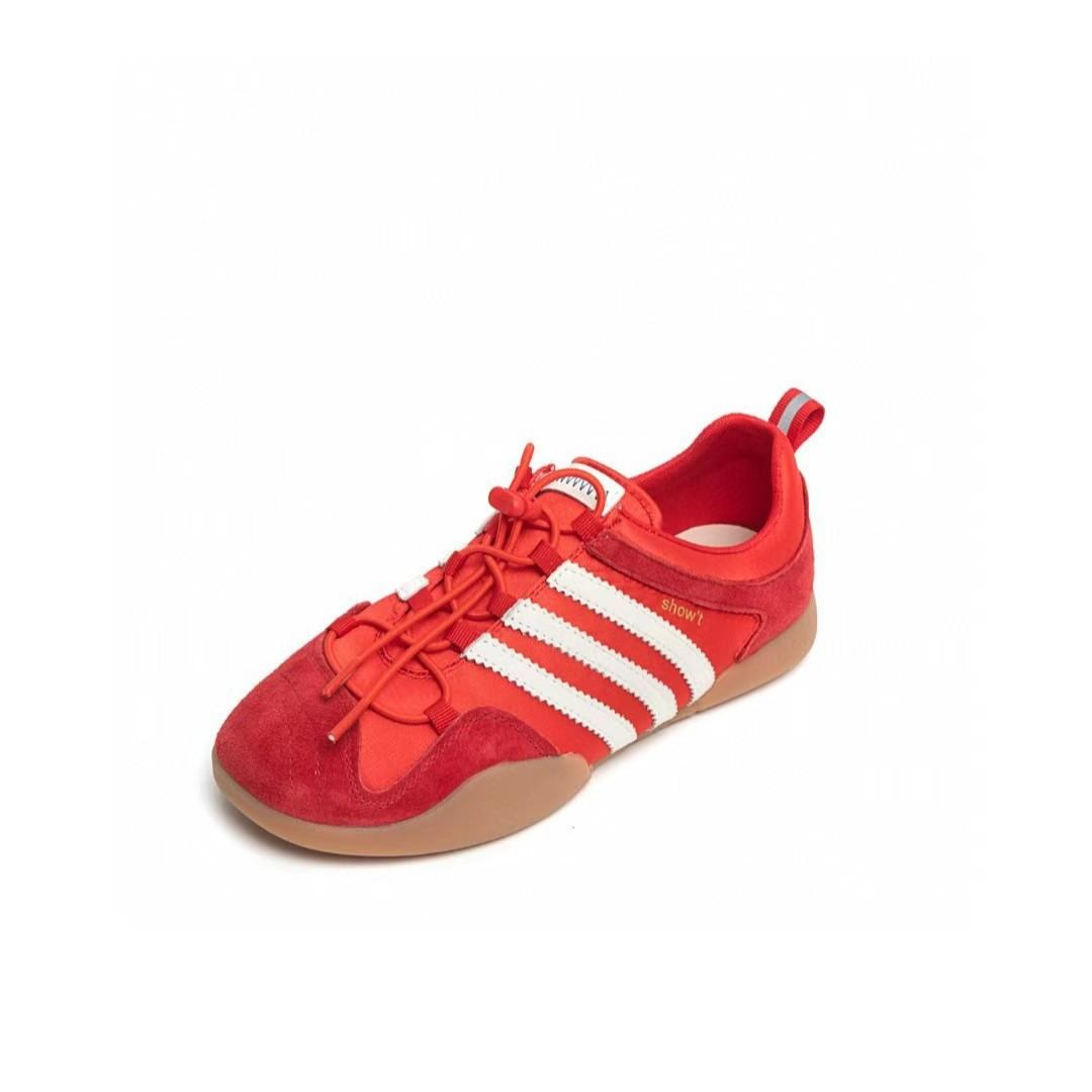 

Leather color matching retro women s summer new thin breathable flat-bottomed sports and leisure shoes 40 червоний