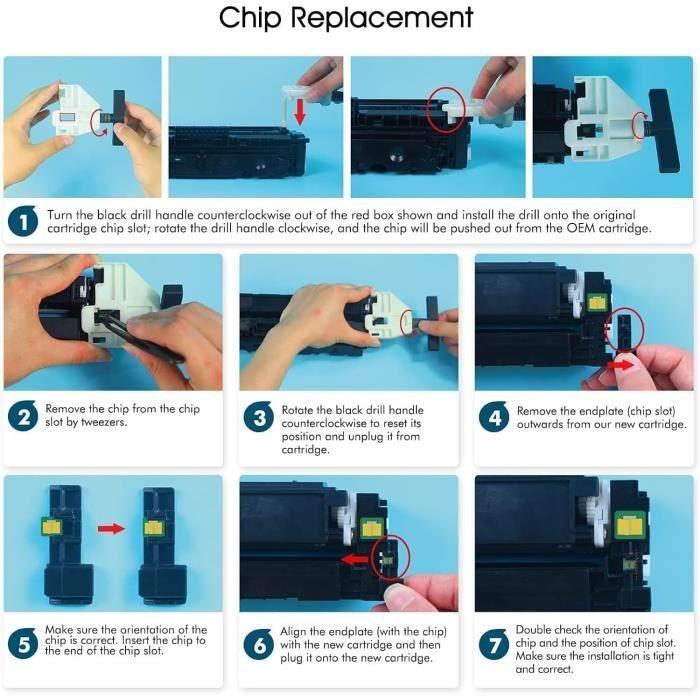 Cool Toner Pack de 4 cartouches de toner compatible 415A 415X pour LaserJet Pro MFP M479fdw