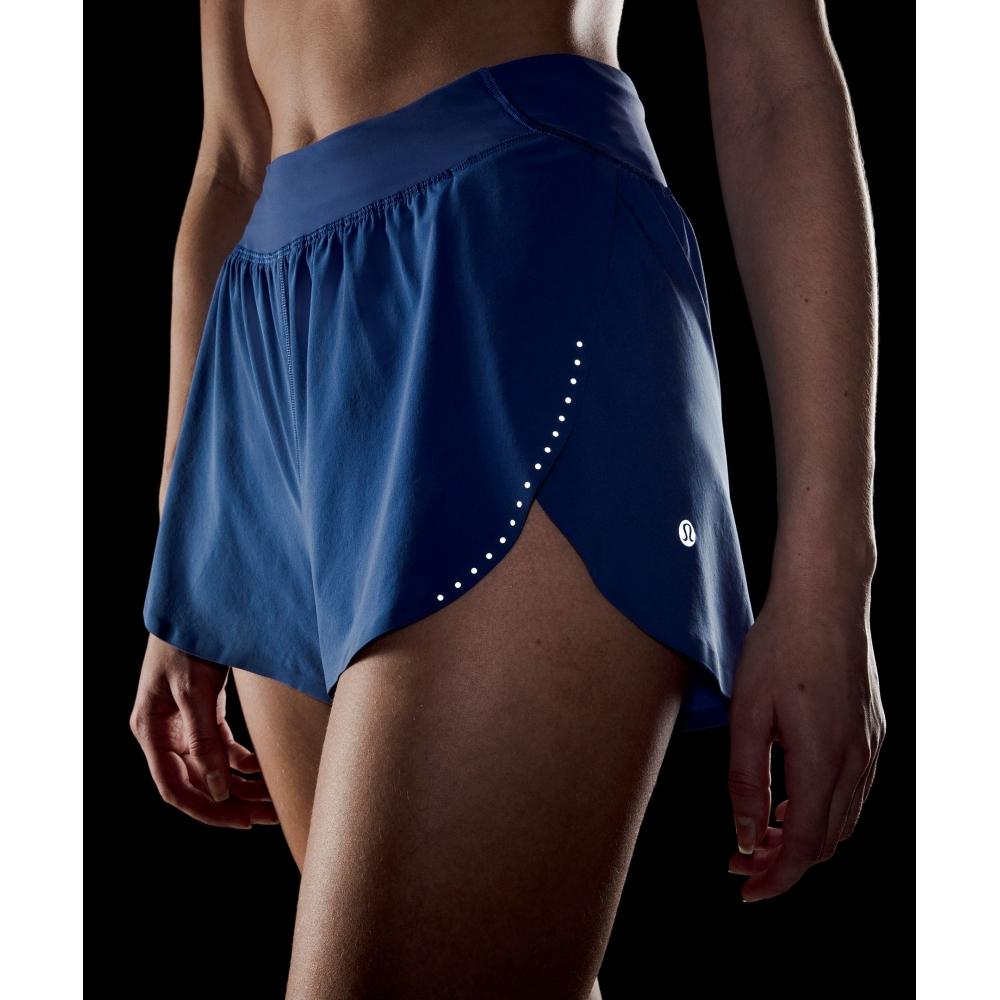 Lululemon Fast And Free High Rise Classic Fit Split Short 3  Brilliant Blue