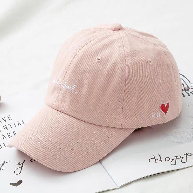Fashion Solid Color Baseball Hat Summer Cotton Embroidery Adjustable Peaked Sunshade Duck Tongue Cap Girls Casual Outdoor Hat