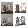 Retro Style Hourglass Sand Timer Sandglass Centerpiece Statue Sculpture Ornaments for Desk Bedroom Book Shelf Decorations