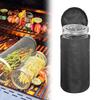 2 Pcs Grill Storage Bag Barbecue Cage Bag Oxford Cloth Grill Utensil Storage Bag Grill Basket Storage Bag Portable Round Outdoor