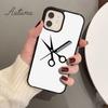 Stylist Scissors Funny Phone Case for iPhone 11 12 13 14 Pro Max mini X XR XS SE 2020 5 6S 7 8 Plus Samsung Galaxy S21 S22 Cover