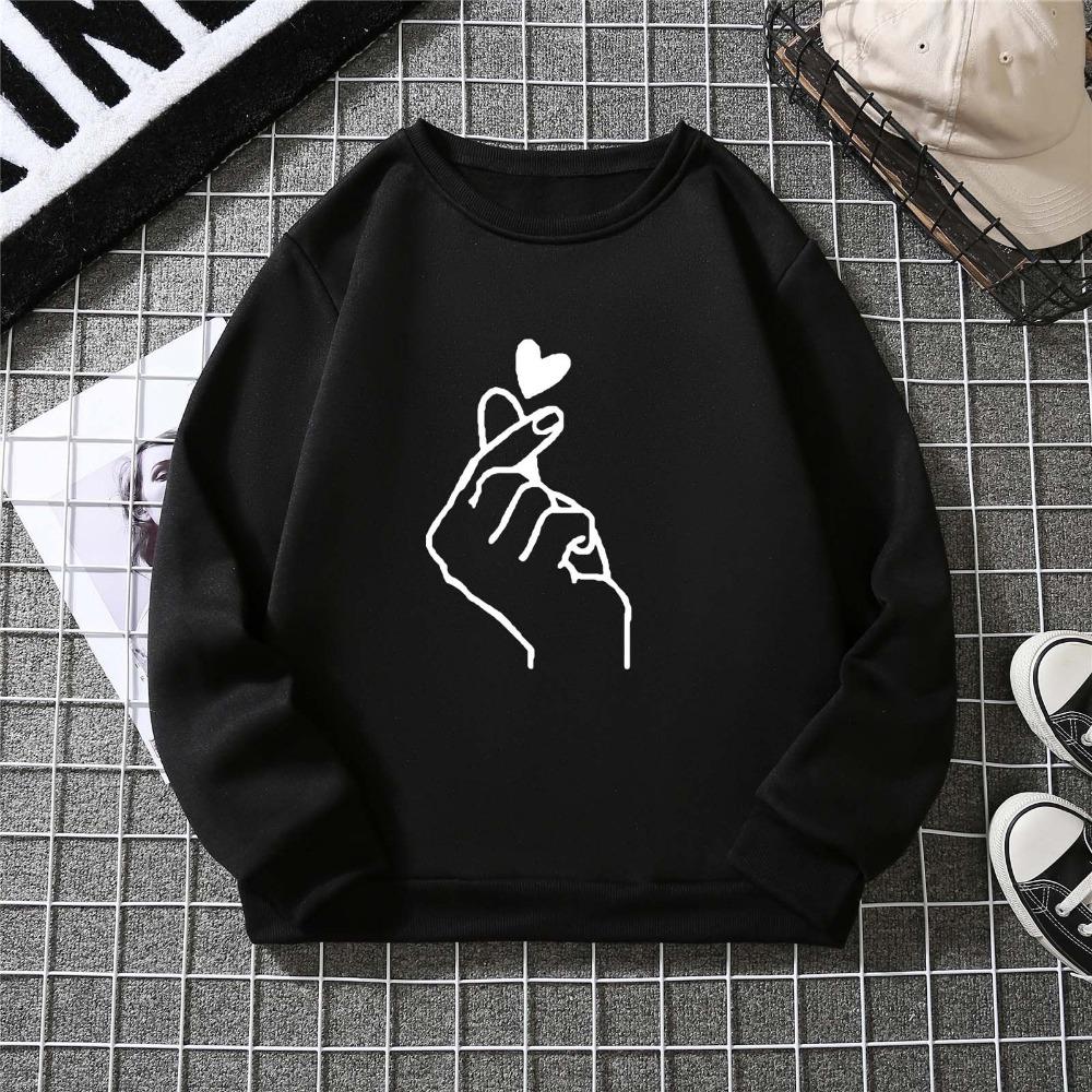 

Осенний тренд Принтованный свитер Женский 2025 Новый Повседневная куртка с капюшоном Женская ins Худи большого размера XXXL чёрный