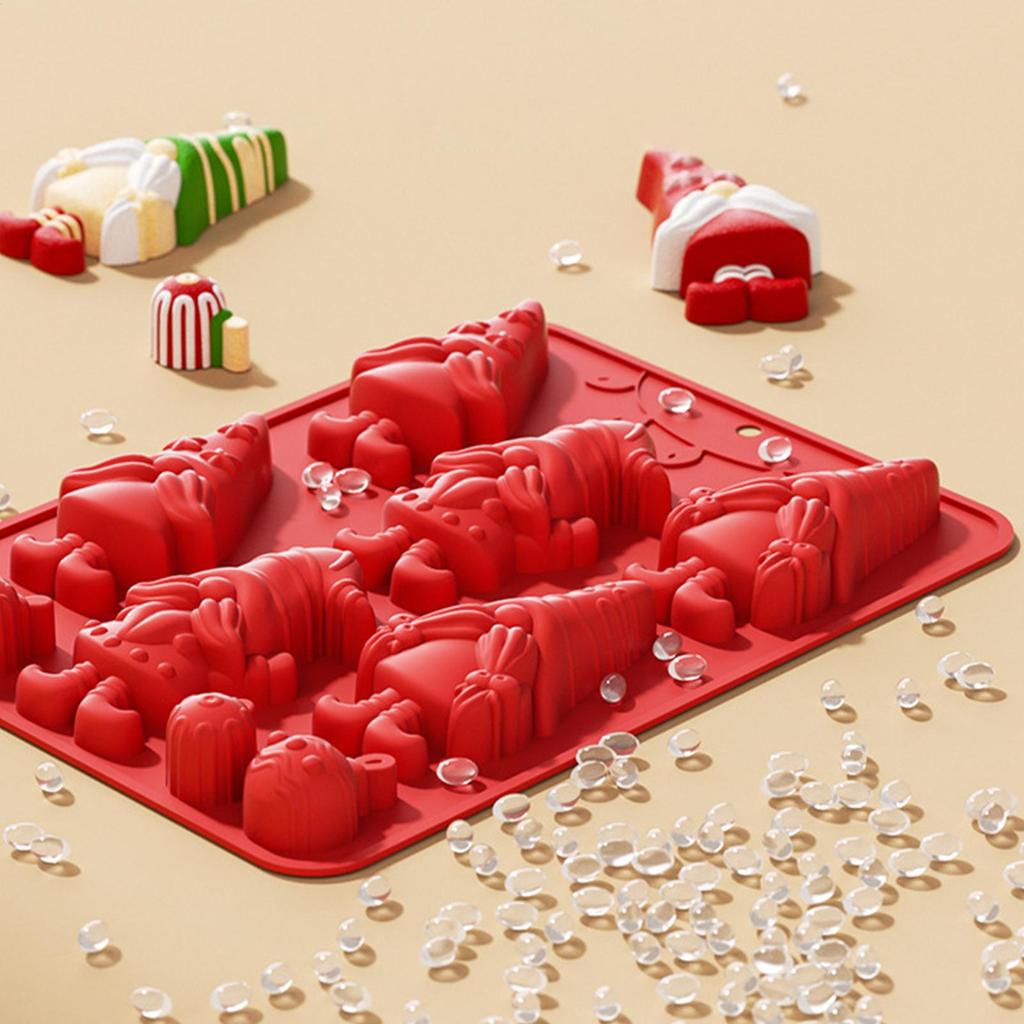Christmas Silicone Baking Molds Christmas  Tree Gingerbread Santa Shape Cake Chocolate Mousse Mould Non-Stick DIY Holiday Tools