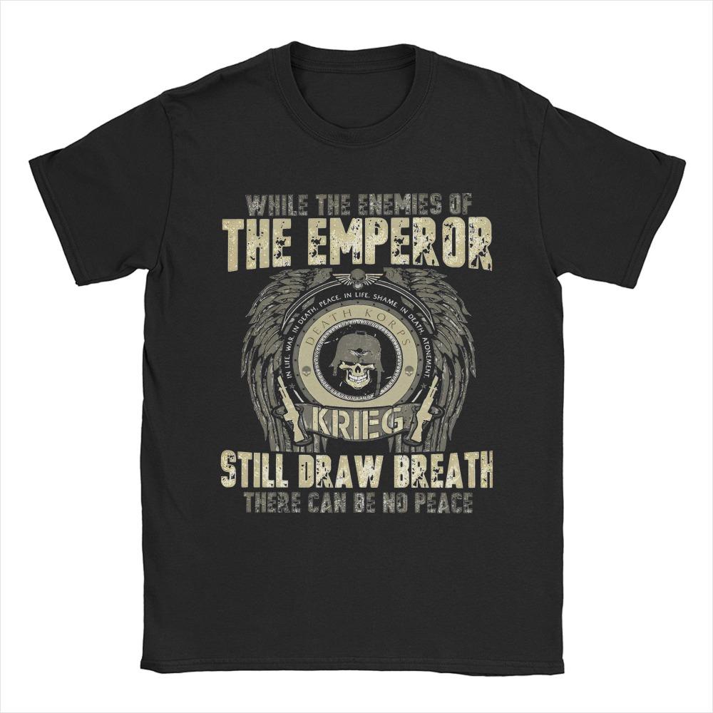 Casual KRIEG W-Warhammer 40k T-Shirt Men Round Neck Pure Cotton T Shirts Short Sleeve Tee Summer Clothing