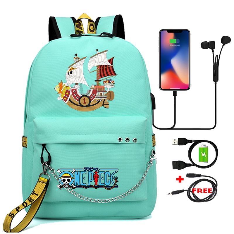 Anime One Piece Bookbag Teenage Backpack Unisex School Bag for Boy Girl Cartoon Printing Laptop Bagpack Back To School