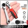 Mini Ratchet, Socket Wrench, Screwdriver, Small Fly Wrench, Batch Head, Handle, Portable 6.35mm