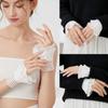 Detachable Shirt Pleated Flare Sleeve False Cuffs Solid Color Pleated Wristband Decorative Women Clothing Accessory