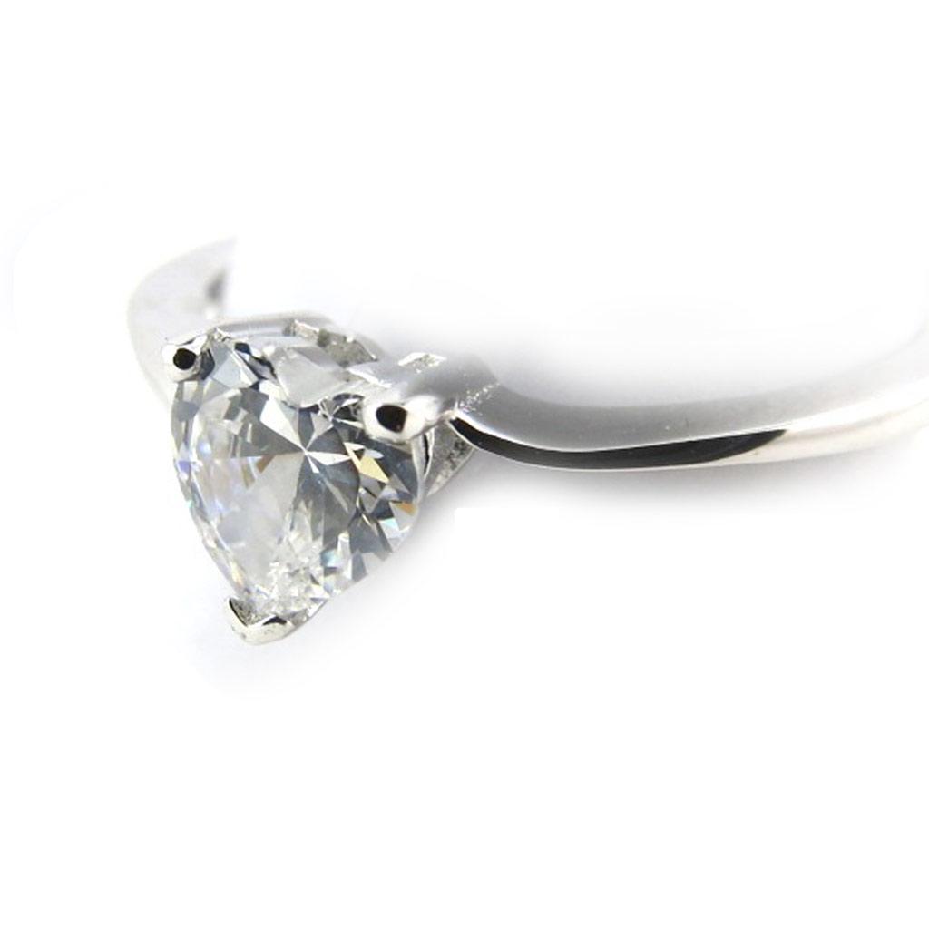 White 'Love' Silver Ring