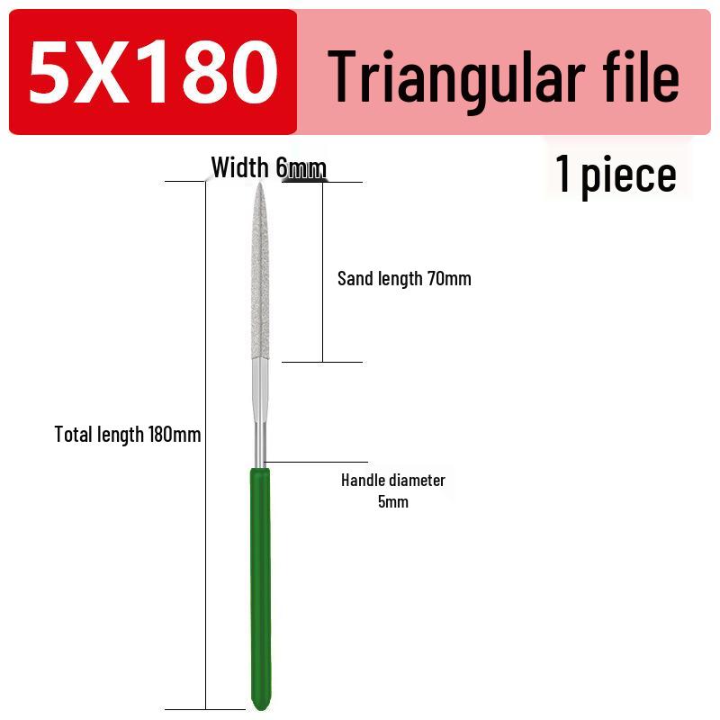 Nickel-Plated Diamond Files: Flat, Round, Square & Cylindrical