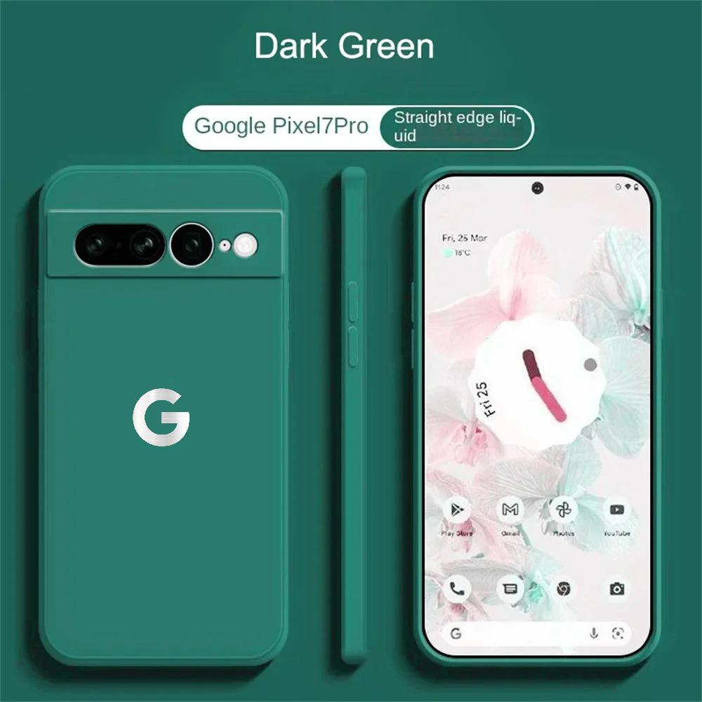 Ultra Slim Liquid Silicone Phone Case for Google Pixel 10 9 Pro XL 8 7 6 A Pro Wireless Charging Shockproof Protector Back Cover