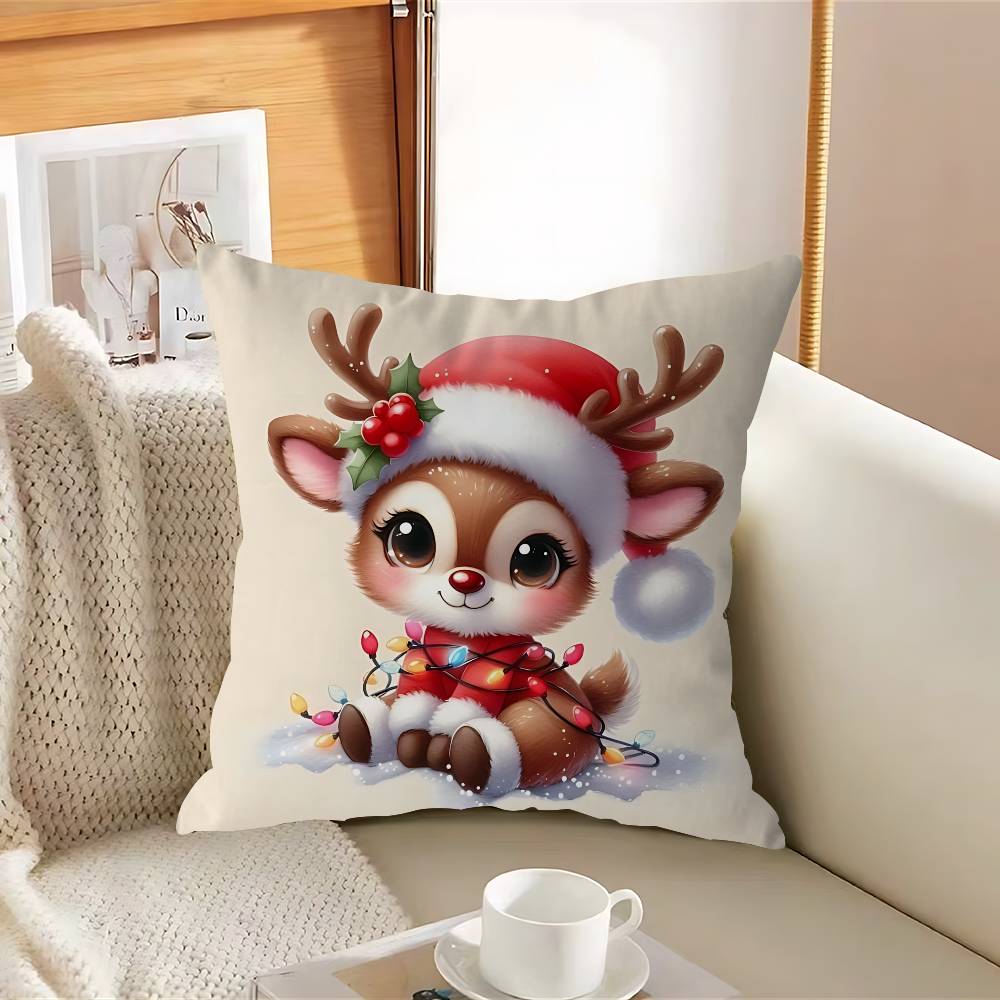 

Рождественский О-лень Персонализированная Наволочка Пылезащитный Чехол Спальня Детская Вечеринка Украшение Наволочка День Рождения Детский Подарок 12x12Inch