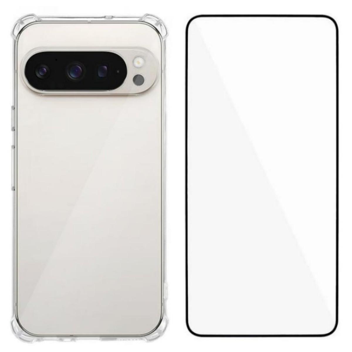 

For Google Pixel 10 Pro TPU Case WANLONFENG WL3 Series 1.5mm Phone Cover with Tempered Glass Film