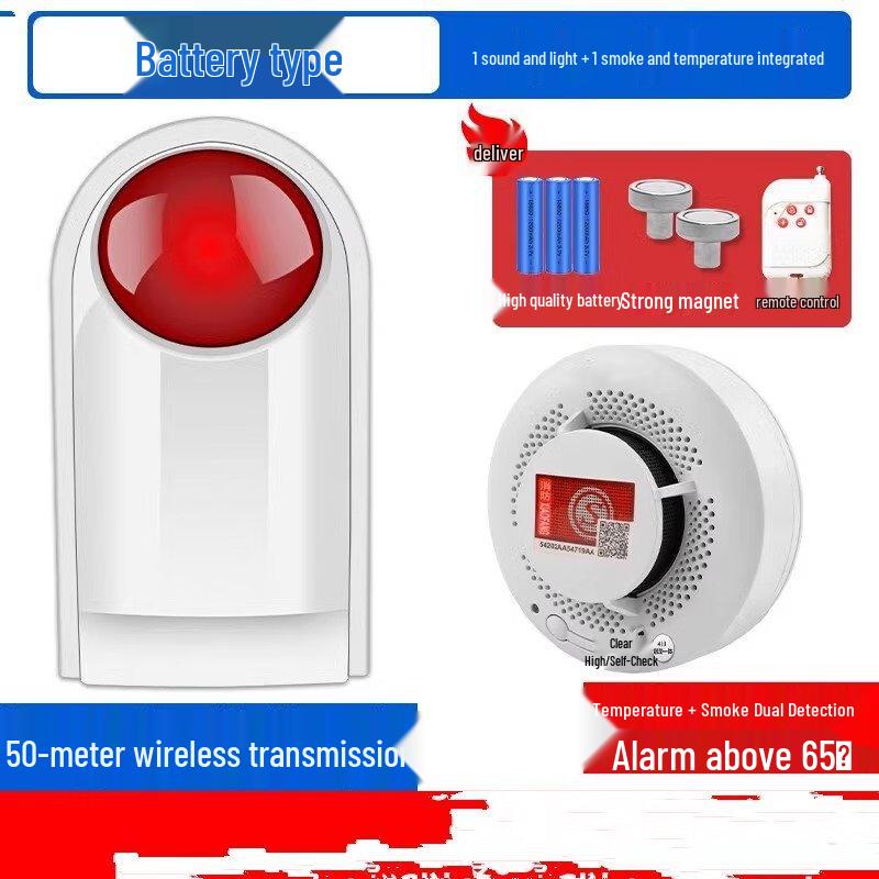 Miflame Wireless Smoke & Temperature Detector for Vehicles