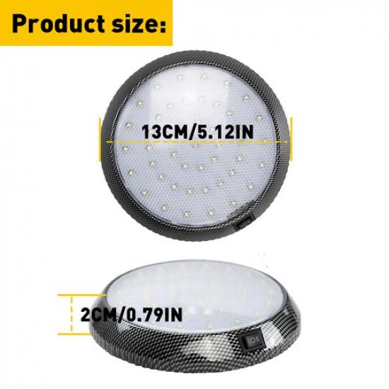 RV Interior LED Lights 12V Switched Round Ceiling Light Fixture Camper Trailer