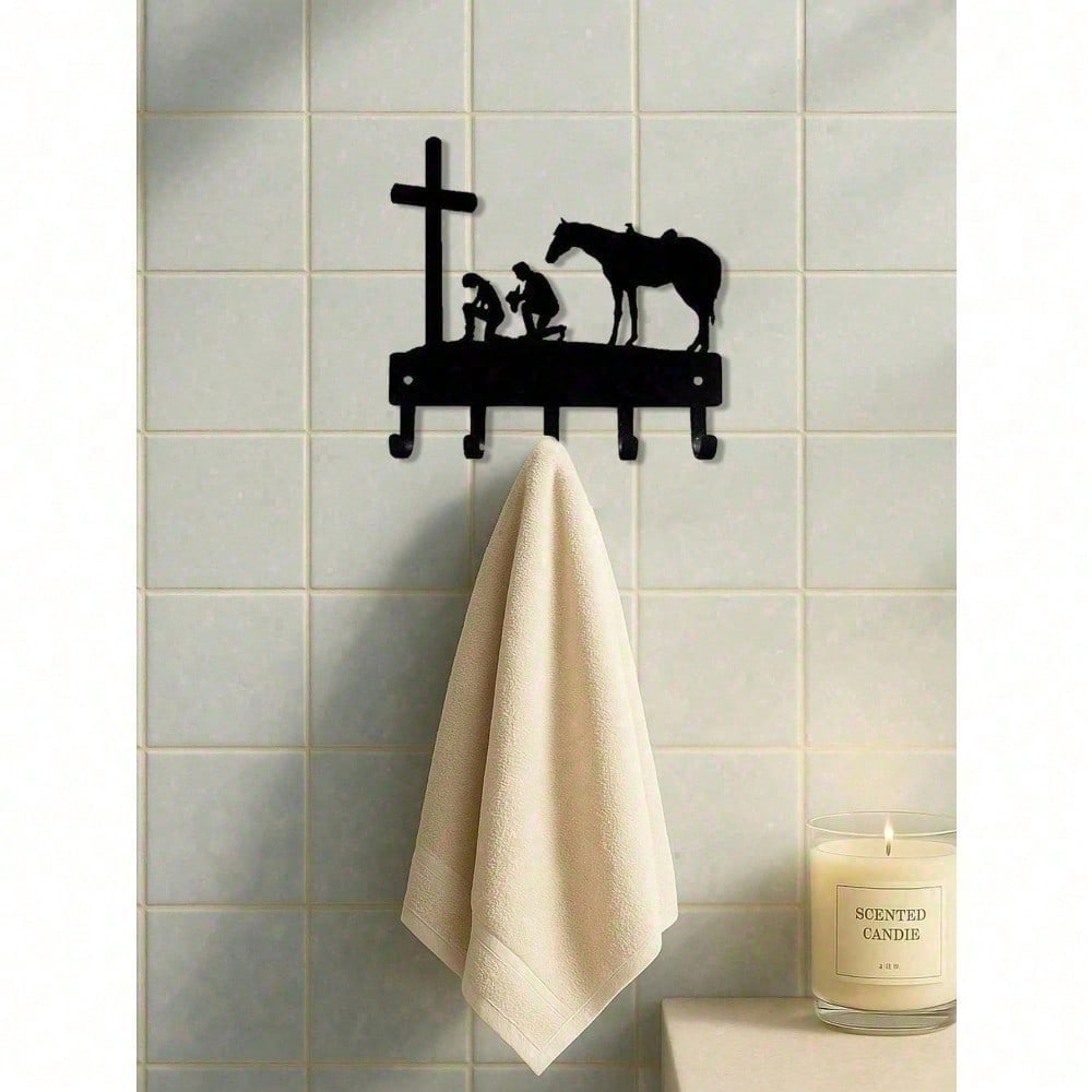 Matte Black Heavy Duty Wall Hooks, Farmhouse Coat Rack & Entryway Organizer for Hallway, Mudroom