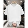 European Size Men'S Summer Casual Short-Sleeve T-Shirt Featuring a Distressed Running Figure Design, Versatile And Trendy for Men'S Fashion